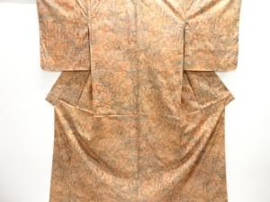 未使用品　抽象草花模様小紋着物